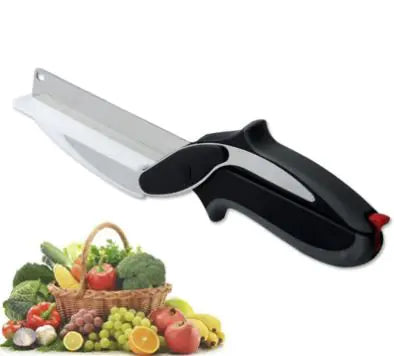 Stainless Steel Scissors & Cutting Board Knife Novelusion
