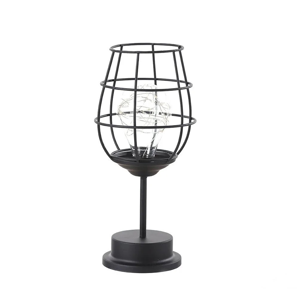 LED Retro Bulb Iron Table Night Light Novelusion