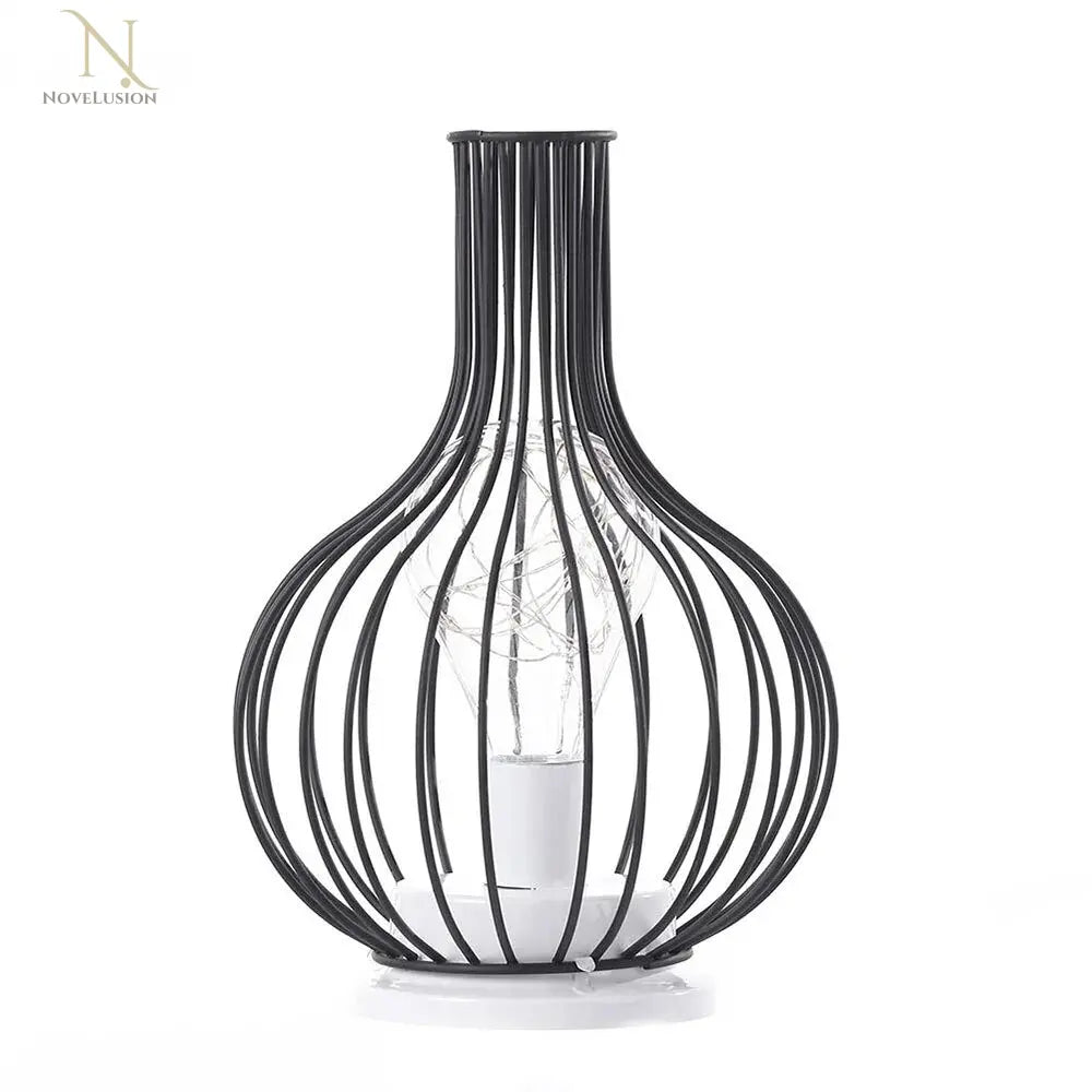 LED Retro Bulb Iron Table Night Light Novelusion