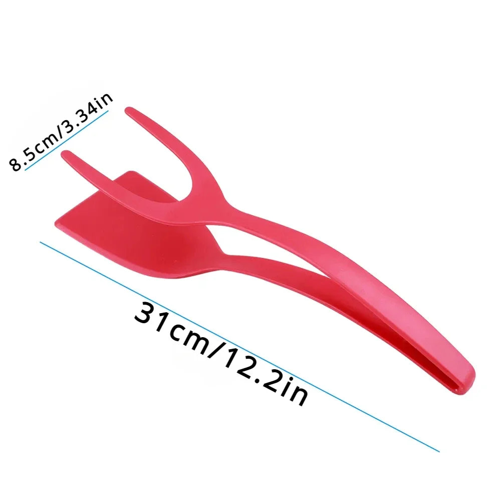 2-in-1-Flip-Zange mit Nylongriff und Eierspatel