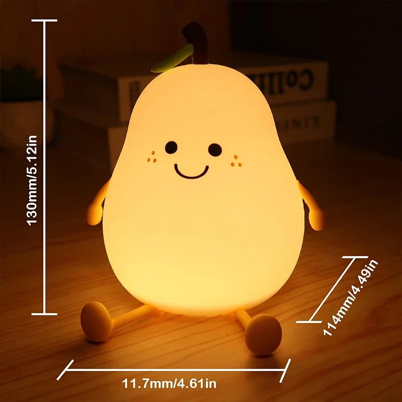 LED Birnenfrucht Nachtlicht USB wiederaufladbar