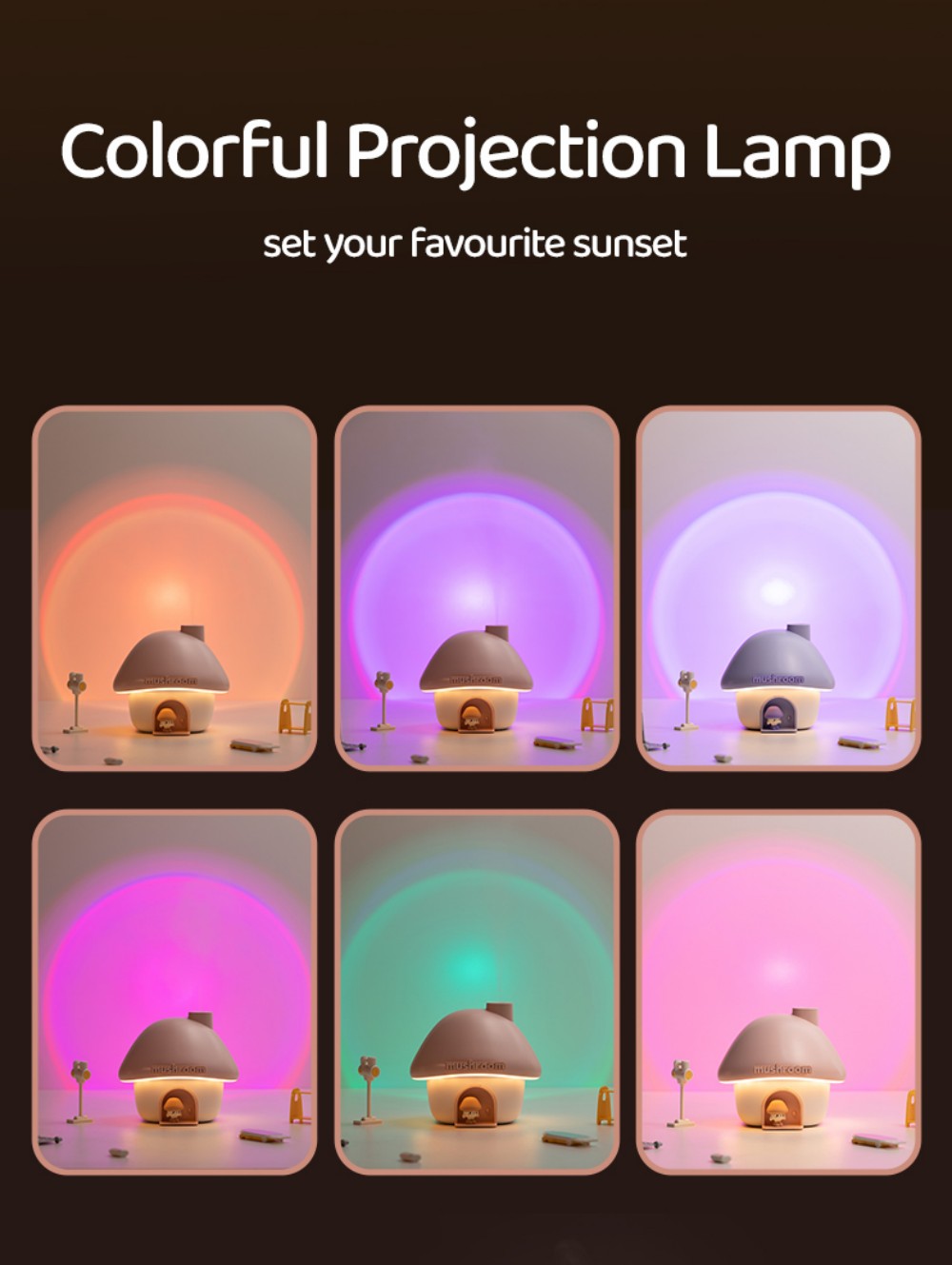 Mushroom House Humidifier Light