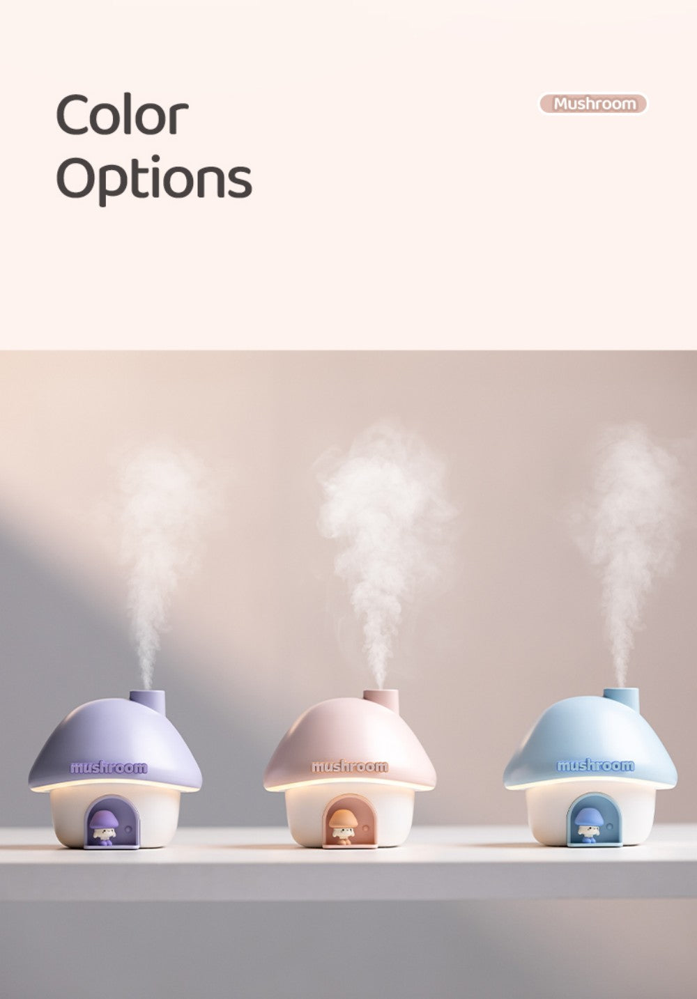 Mushroom House Humidifier Light