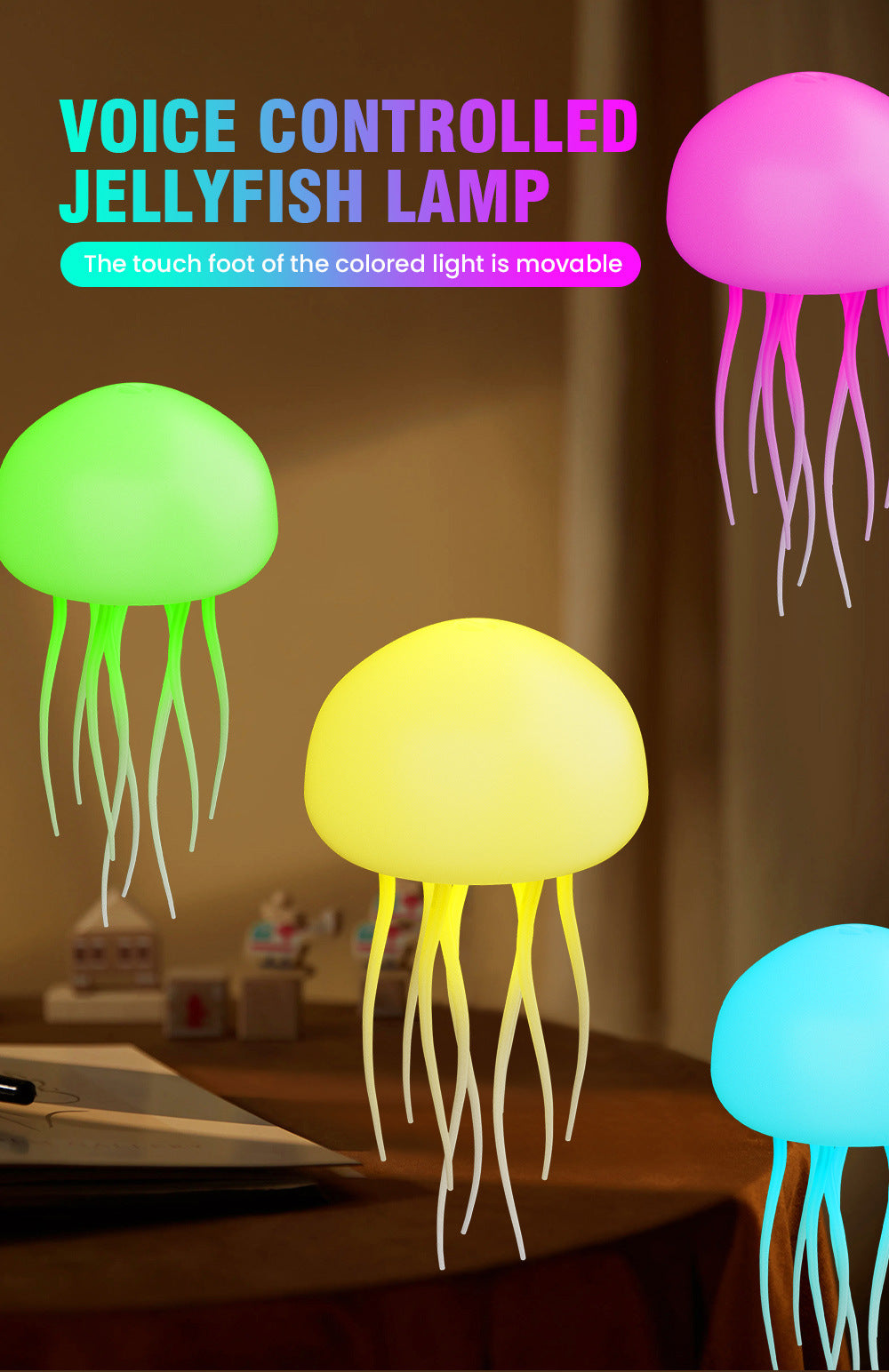 Voice-Controlled Jellyfish Lamp