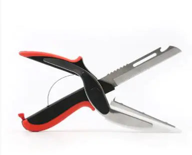Stainless Steel Scissors & Cutting Board Knife Novelusion