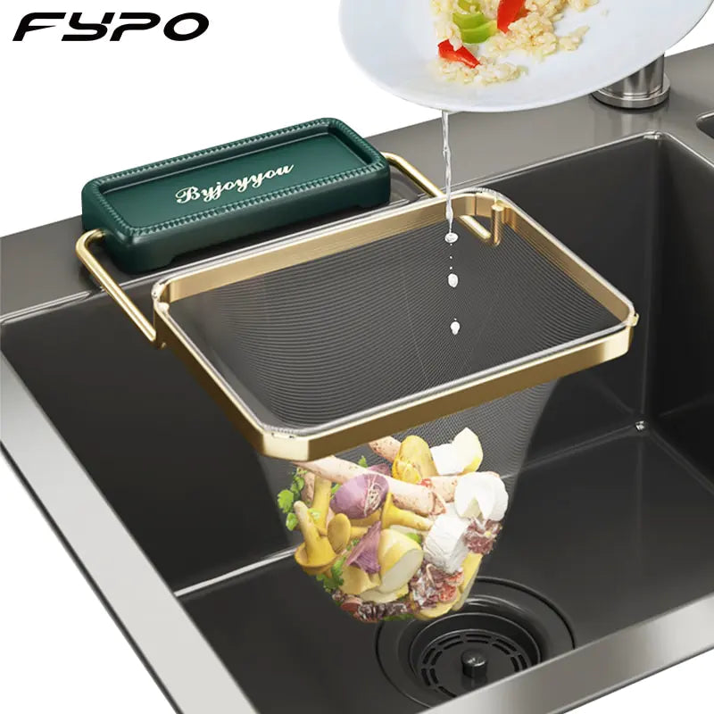 Foldable Sink Strainer Mesh Bag Stand Novelusion