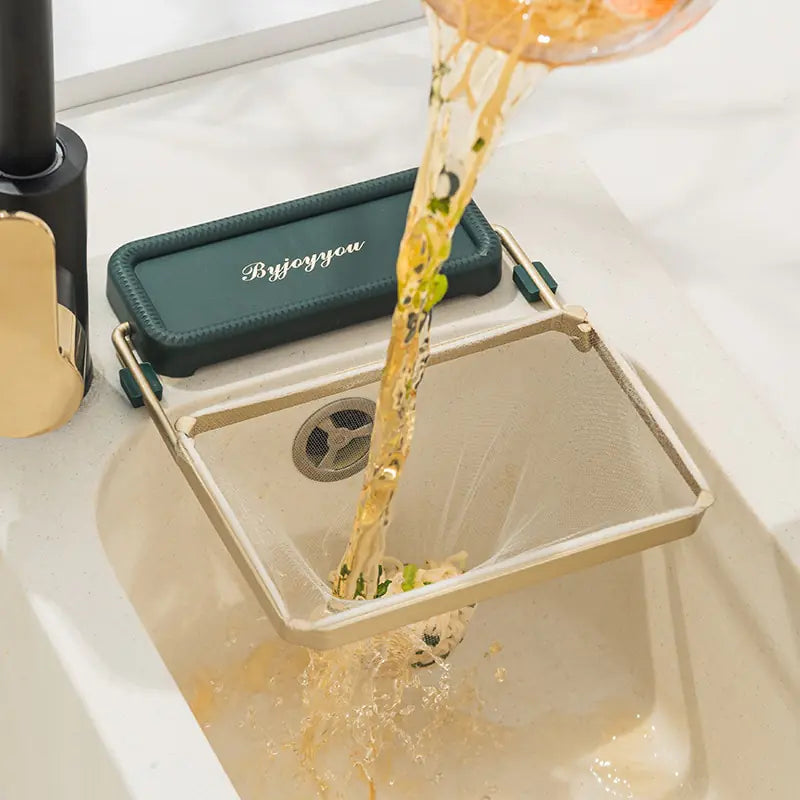 Foldable Sink Strainer Mesh Bag Stand Novelusion