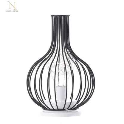 LED Retro Bulb Iron Table Night Light Novelusion