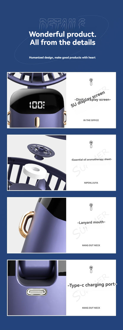 USB Rechargeable Portable Neck Fan