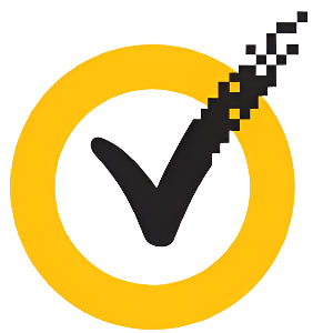 Yellow circle with a black check mark on a transparent background